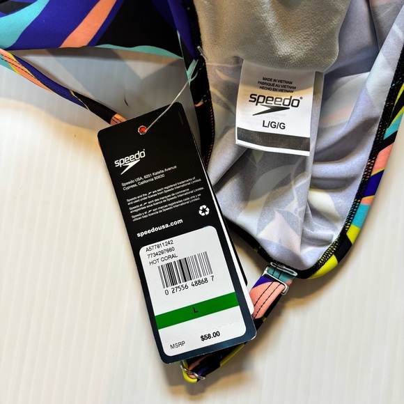 NWT Speedo High Neck Tankini Top L - Picture 9 of 10